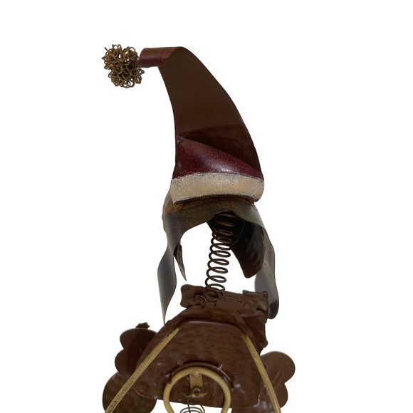 Metal Wobble Welcome Hound Dog Statue Figurine Sculpture Abstract Stands 20" - Picture 10 of 12